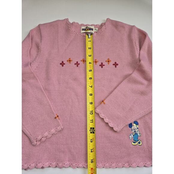 Girls Vintage Minnie Mouse Mickey For Kids Pink‎ Sweater EUC 120/56 - Picture 10 of 11